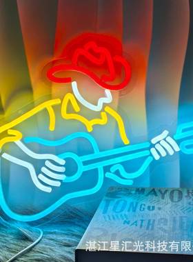 跨境马逊亚霓虹灯酒OXU酒馆LED装饰氛吧围牌灯店面发光广告牌标识