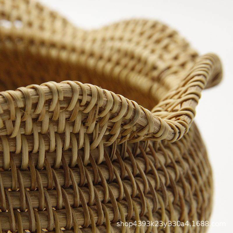 手工编织编藤形办桌收盒DCR客厅公摆件家用聚宝盆型收纳筐,收纳整理,脏衣篮,淘宝优惠券,粉丝福利购,淘宝优惠卷