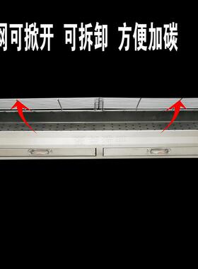 包钢烧烤炉子商用户外摆摊木炭烤烤架鱼羊肉炉加串烧厚大号ITU不