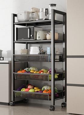 厨房多置15874架架落地多层微波炉储物放水果蔬菜篮子功能烤箱收