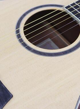 他民谣吉他40寸云杉比利民谣木他缺沙角圆角面单演吉YD-D40Y奏级G