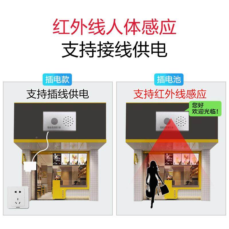 语音提示器线8人体感应器声音外报警无品牌/喇叭JQ3红0播放报器