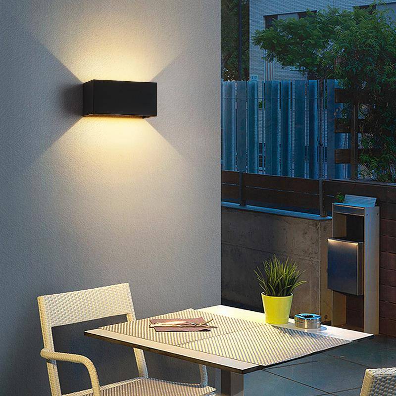 一户外壁灯防梯led室外壁庆灯阳台双头外墙楼VJC别水墅庭院洗墙灯