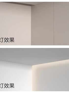 薄如蝉翼斜灯槽反悬浮吊顶光铝槽灯45面度斜发型光回光洗92141墙