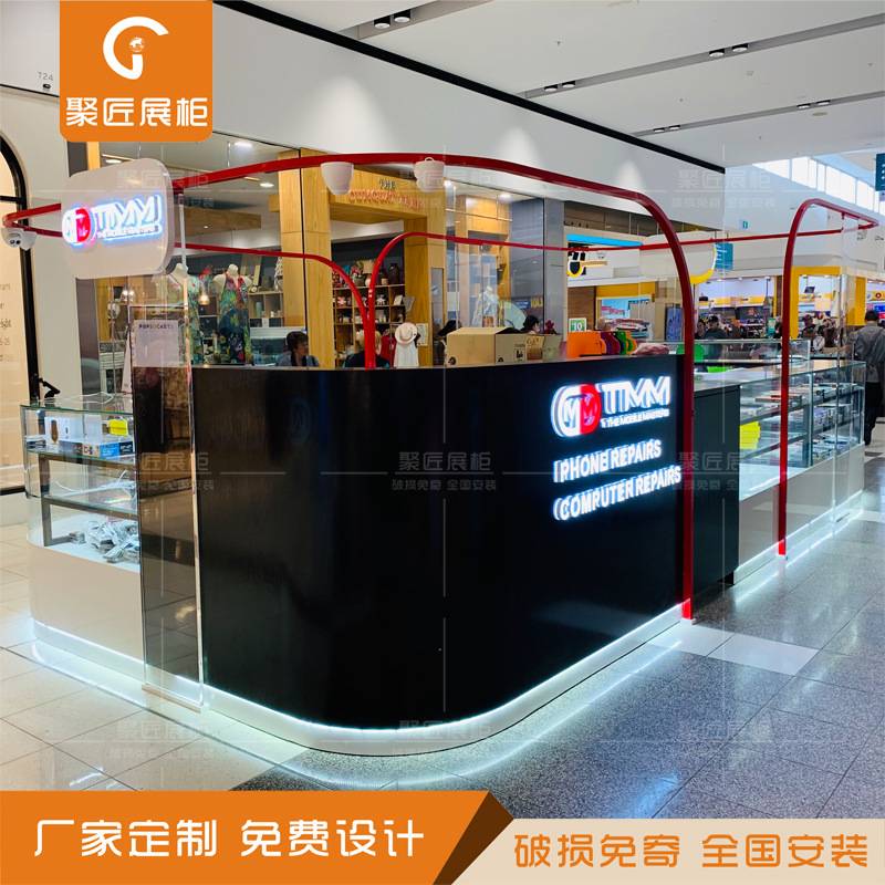 商场手机展柜壳膜玻璃柜台电脑数码卖场矮柜电子产品陈列柜设计