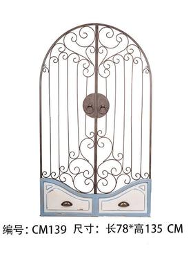 墙假窗户布AL100419景面道具黑壁挂置物架窗框店板面留言板庭园装