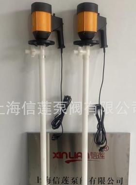 信+莲泵H无品牌/-E2-VPVDF-700耐腐蚀插桶手D提式电动抽液泵卸酸
