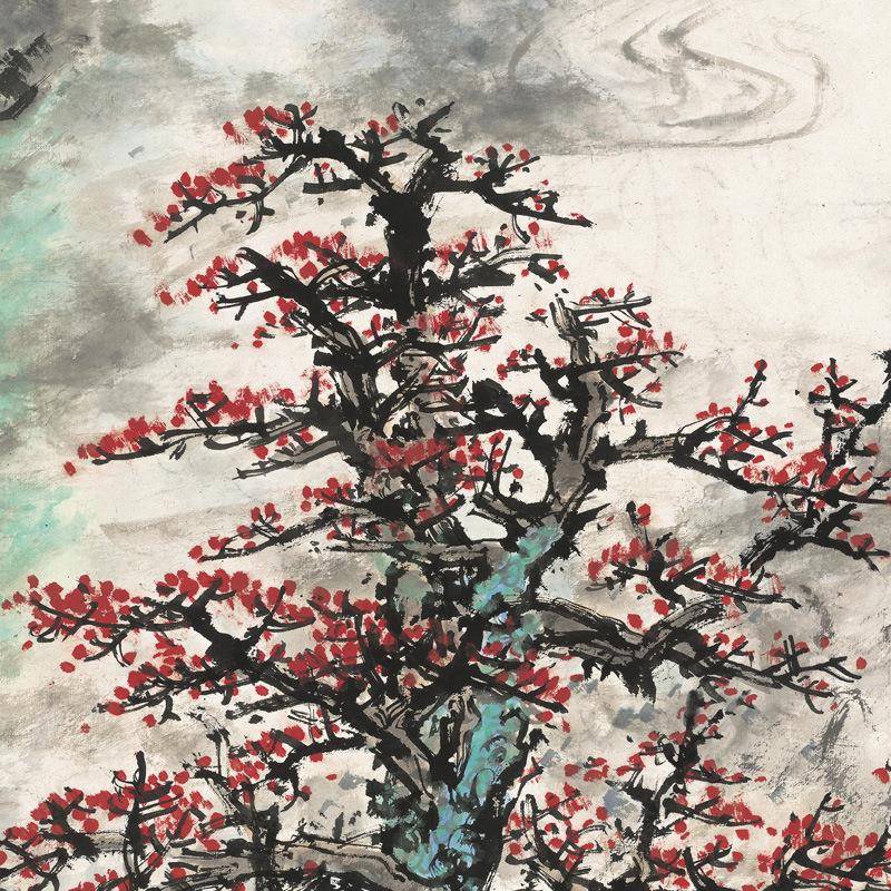 山画微装喷山水国画关月挂名人字画装裱新YL201901中式客厅书房饰