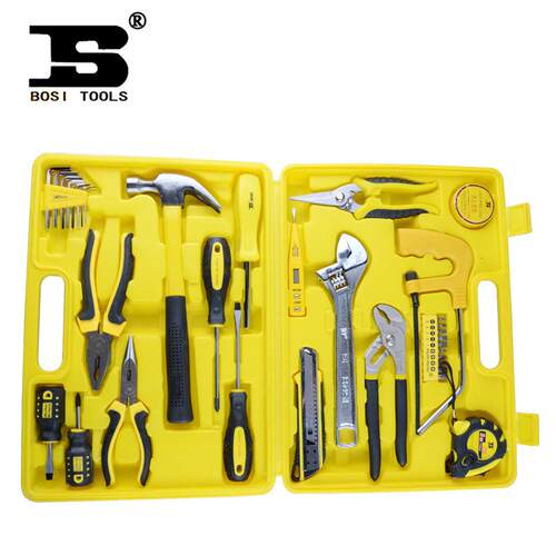 波斯工35件用组合套装工具盒钳电笔BS5110355家钢锯卷尺BS具11035