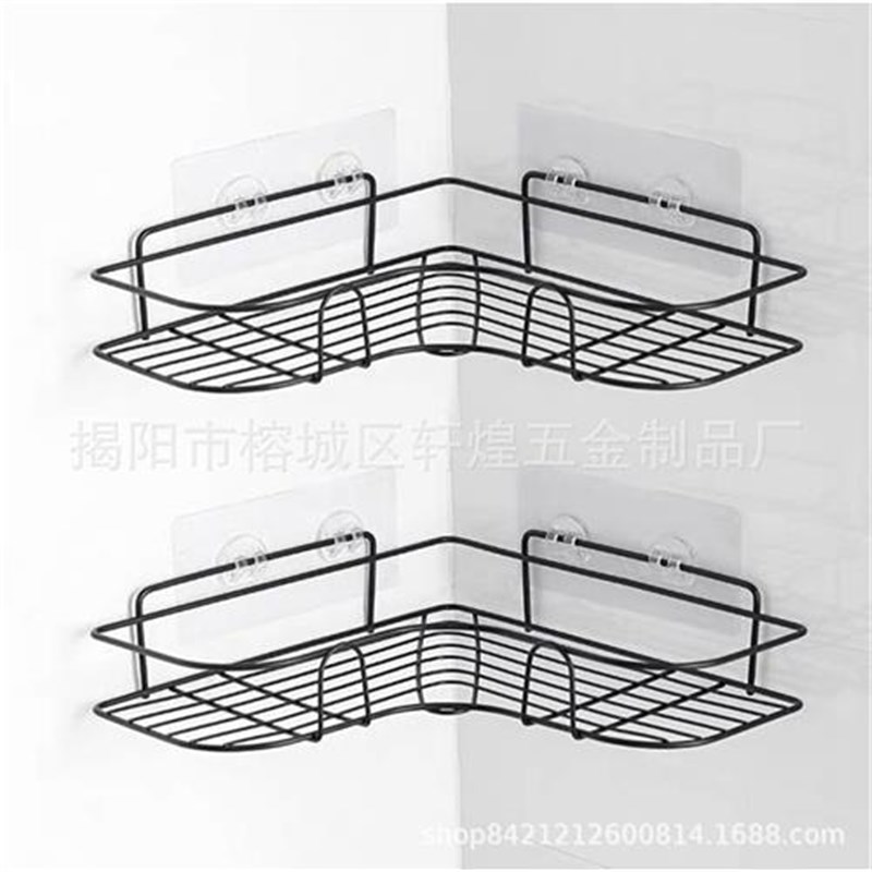 免打孔卫生间浴室洗漱台置物架洗手间三角架厕所壁挂厨房收纳架子