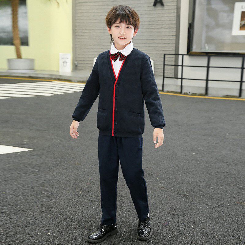 深圳校服制服四件套冬装衬衣毛衣深圳小学校服小学生班服新品