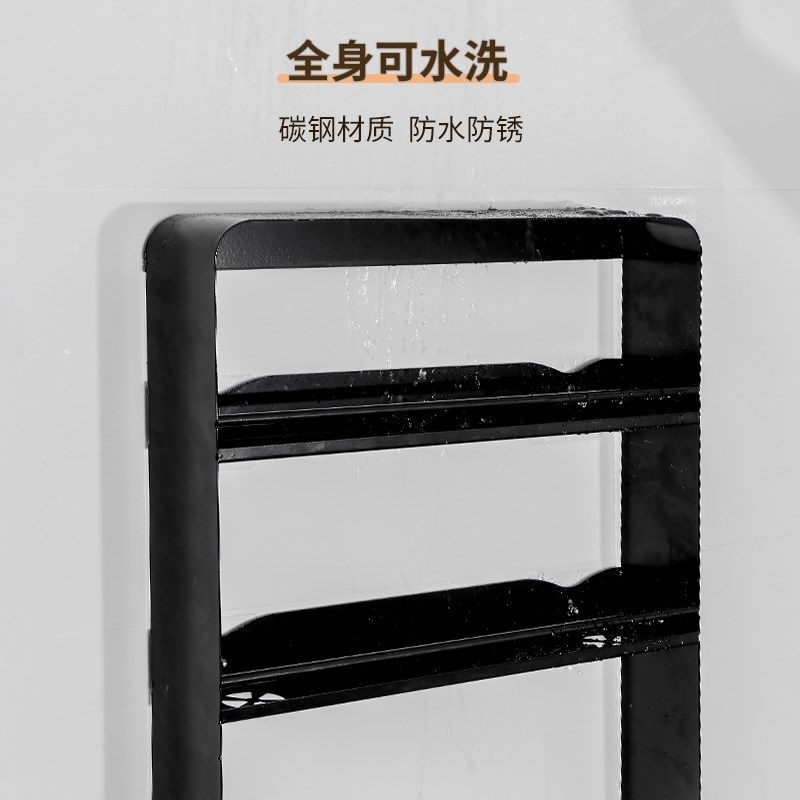 卫生间墙上置物架浴室厕所洗漱台护肤品壁挂式免打孔洗澡间摆放架