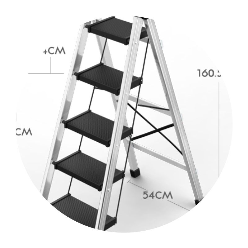 安全卡扣红色装修楼梯式家用折叠梯梯子室内加厚四步梯扶梯家庭
