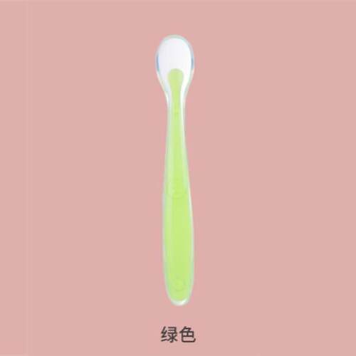 宝宝硅胶软勺碗勺儿童新生餐具软头勺婴儿勺子辅食小勺子全包新款