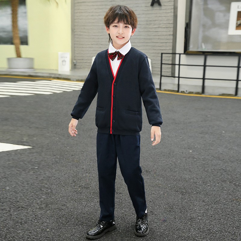 深圳校服制服四件套冬装毛衣衬衣小学生班服深圳小学校服新品