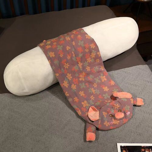 尼龙碎花趴趴猪长条抱枕新品孕妇侧睡夹腿护腰靠枕大号女生可拆洗