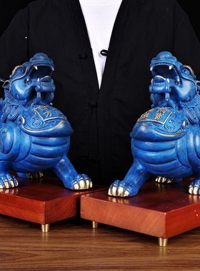 招财貔貅摆件大号一对纯铜办公室摆件店铺公司开业商务礼品装饰品