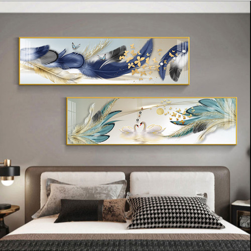 房间装饰画卧室床头挂画酒店宾馆墙画主卧壁画温馨现代简约客厅画