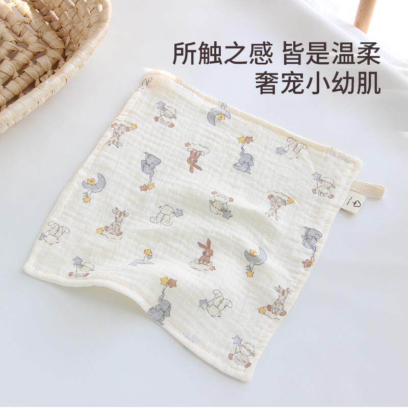 纯棉毛巾四层纱布小方巾可爱儿童毛巾宝宝洗脸巾手帕婴儿口水新品