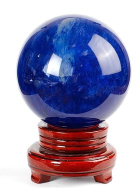 天然蓝水晶摆件 客厅家居装饰公司玄关办公室熔炼球开业乔迁礼品