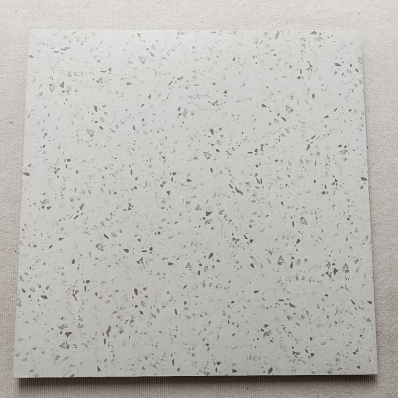 新款白色小颗粒水磨石瓷砖600x600客厅连锁店地砖800x800工装仿古