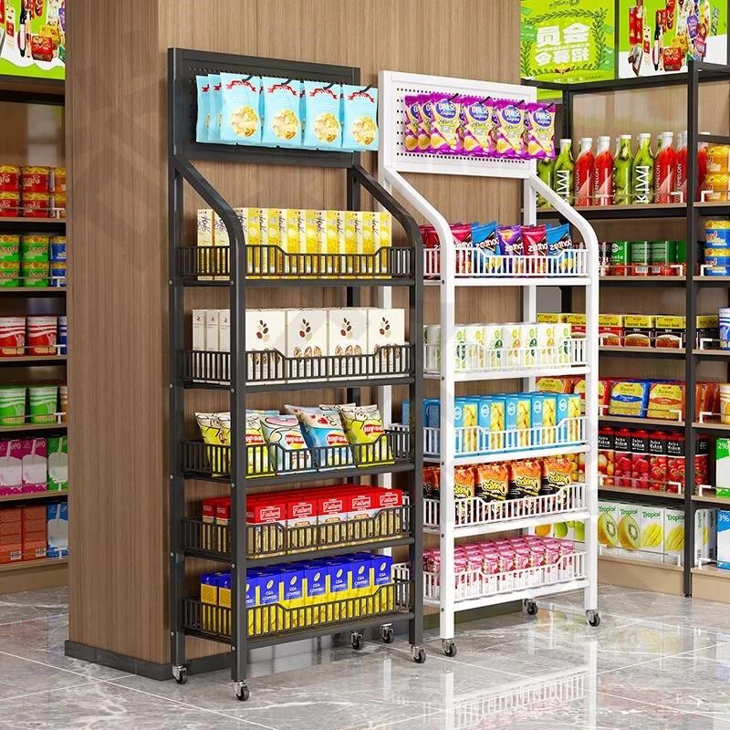 便利店商场零食货架置物架超市饮料移动玩具展示架收银柜台多层架