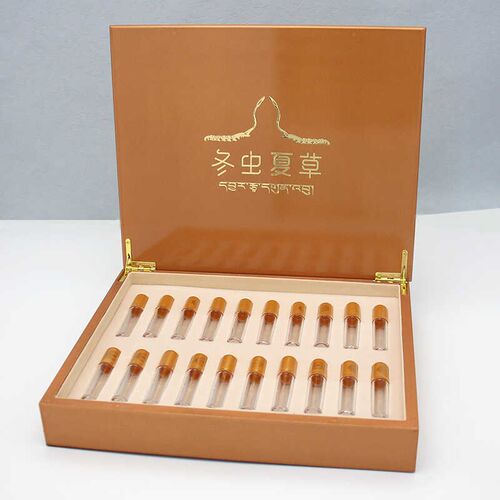 新款冬虫夏草包装盒高档o虫草礼盒20支装礼品空木盒25克30克12瓶