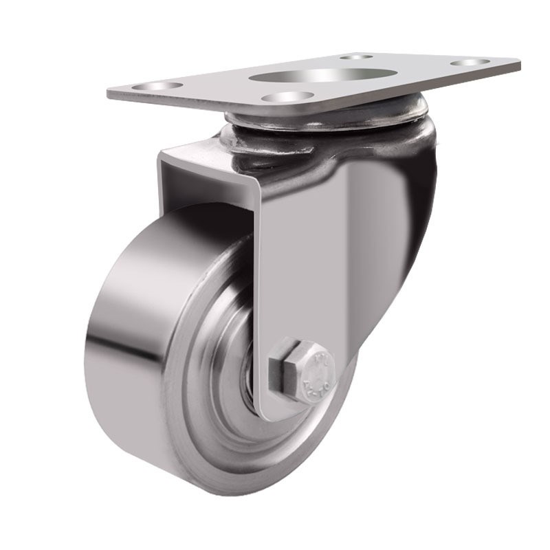 中型全实心304不锈钢脚轮2.5寸3寸4寸5寸带刹车万向轮不生锈轮子