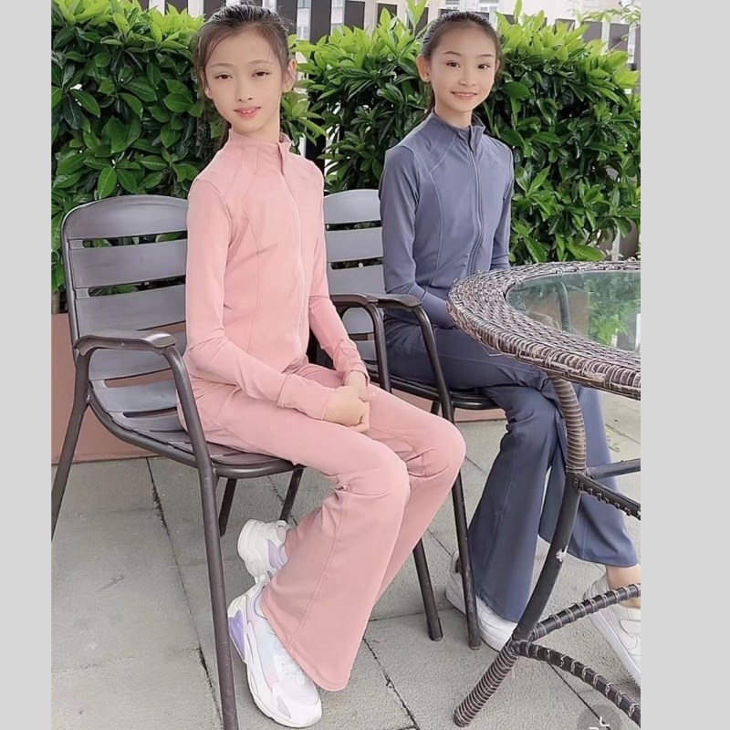儿童舞蹈练功服外搭长袖德绒套装瑜珈服民舞跳舞服女中国舞运动