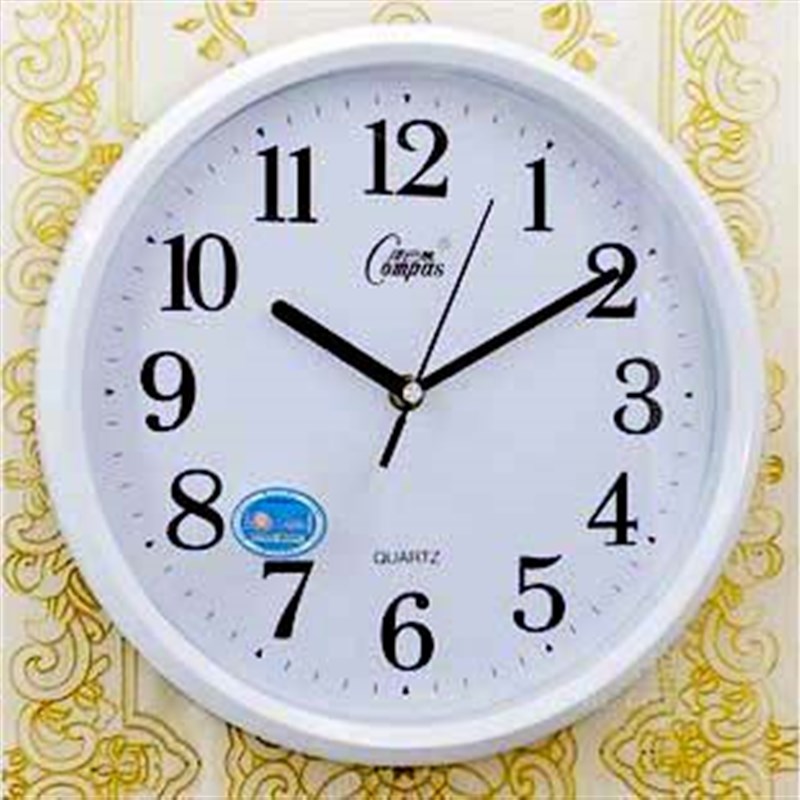 白色 简约挂钟客厅 卧室挂墙上超静音无声时钟表 看时间大挂表 Z
