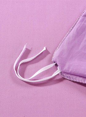 被套单件纯棉100%全棉斜纹素色被罩简约纯浅紫色2*2.3米床上用品