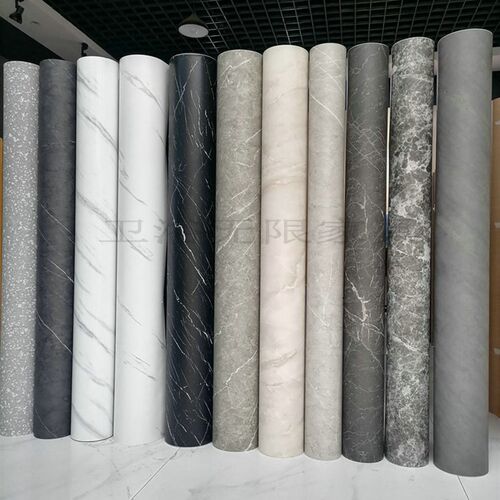 加厚防水PVC仿大理石贴纸家具橱柜翻新波音软片展柜改Z色膜家私宝