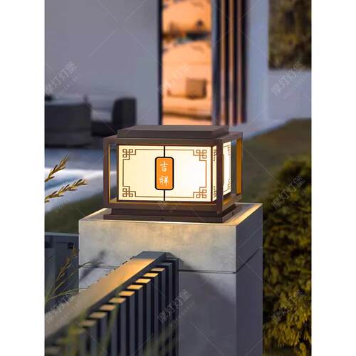 2025新款柱子灯太阳能户外防水庭院灯院墙院子围墙大门门柱柱头灯