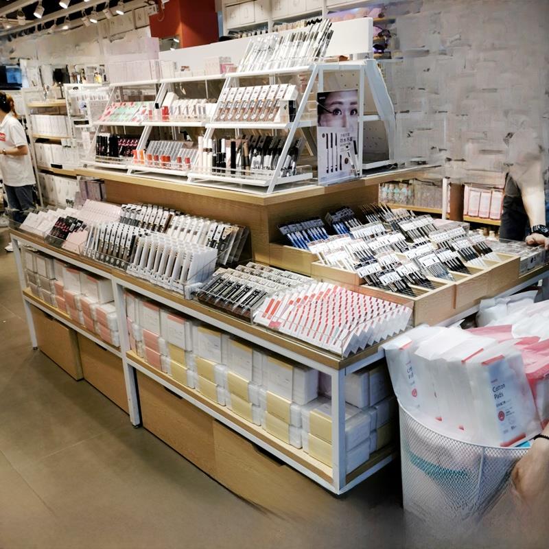 名创化妆品中岛柜流水台展示台文具店货架精品店饰品店货架展示架