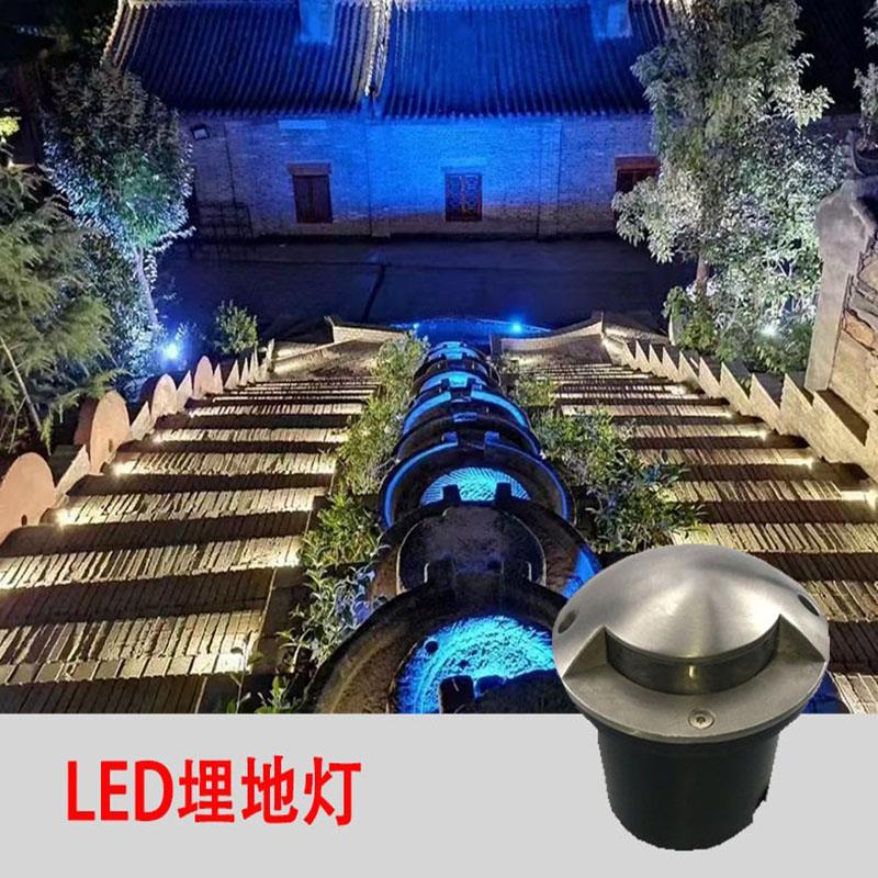 led透光地埋灯嵌入式埋地灯不锈钢面侧发光地灯防水过道灯台阶灯