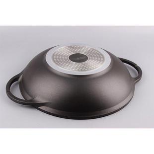 火锅炒锅铸铝干锅平底锅双耳韩式三汁焖锅汤锅铝锅不粘电磁炉醉鹅