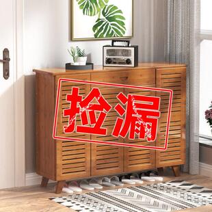 鞋柜简易家用门口室内好看多层柜子经济型置物架实木防尘鞋架