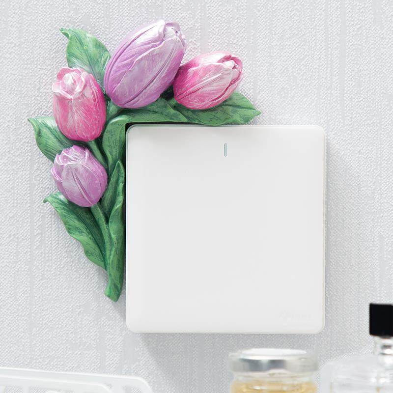 开关贴装饰墙贴3d立体家用现代简约卧室北欧风插座框遮挡保护套