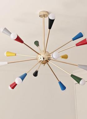 中古Sputnik彩色烟花灯包豪斯别墅客厅吊灯孟菲斯餐厅灯卧室灯具