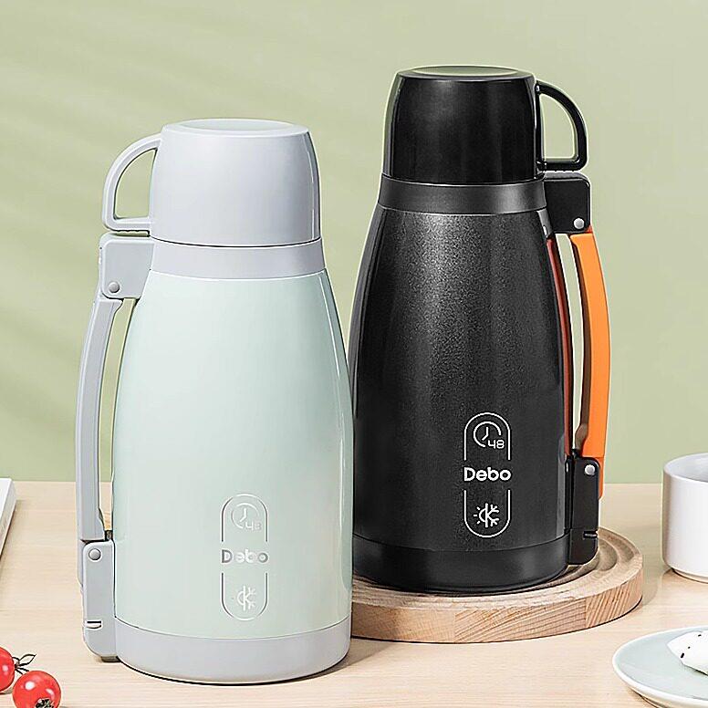 旅行壶保温保冷壶316不锈钢泡茶壶1.6L运动水壶48小时锁温双盖