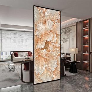 手工珐琅彩屏风隔断艺术玻璃欧式法式轻奢客厅卧室卫生间钢化定制