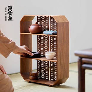 萬物笙丨茶具收纳架展示架茶桌台式博古架摆件竹茶棚多宝格置物架