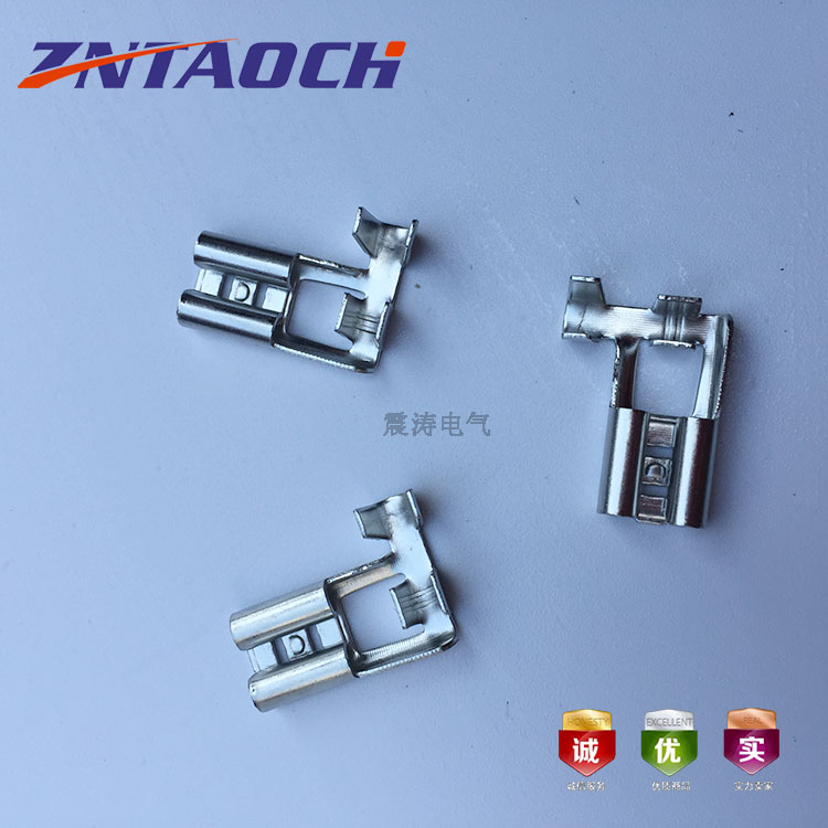 插簧63c旗型端子 05mm厚 旗形插簧L型冷压 弯头插簧端子 2000只