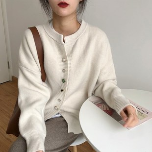毛衣外套女d设计感小众2023年新款 气质慵懒风针织上 秋冬韩版 时尚