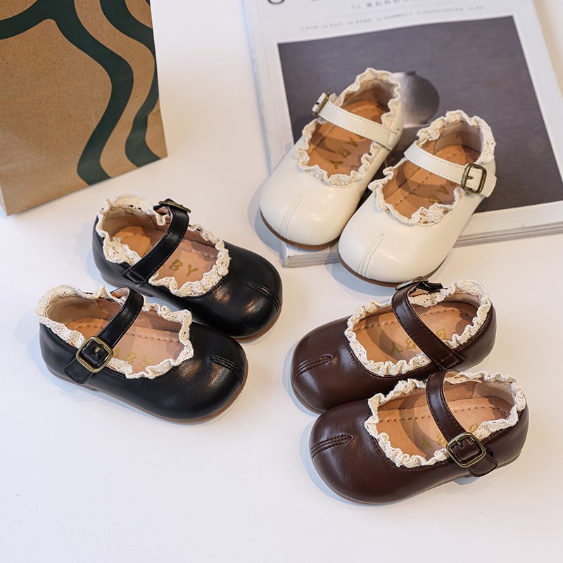 女小童皮鞋春秋新款软底婴幼儿周岁鞋假分趾法式单鞋女宝宝公主鞋
