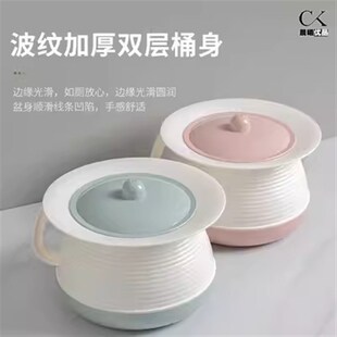 卧室结婚女士夜壶起夜痰罐大人尿盆可移动尿桶坐T便器孕妇尿壶时