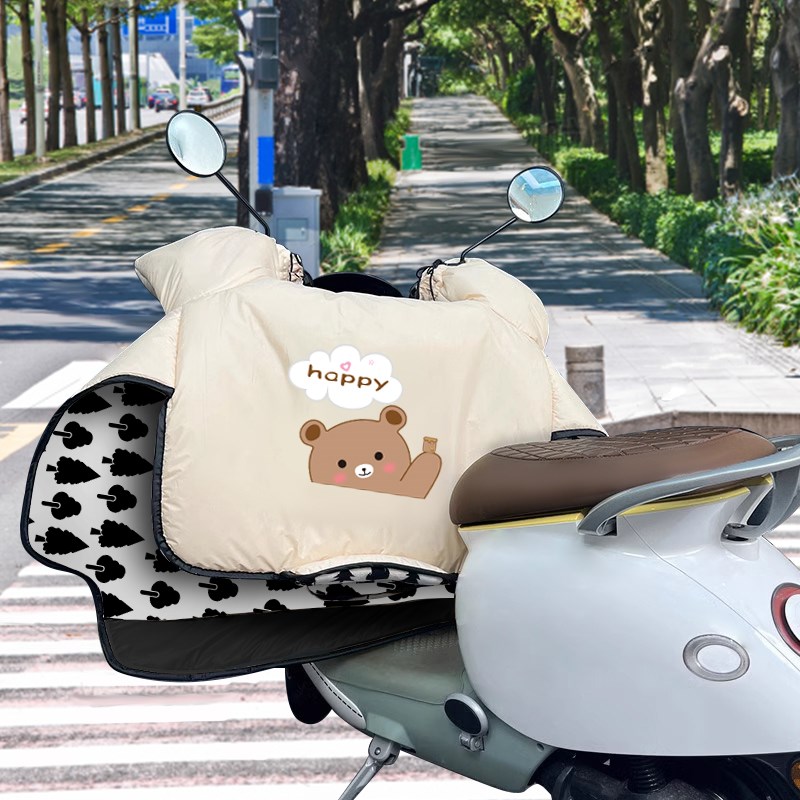 电动车挡风被冬季2024新款加绒加厚防水防寒电动自行车秋冬防雨罩