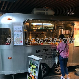 工厂订做金属房车售卖车餐车商业街商场用房车移动售卖车移动餐车