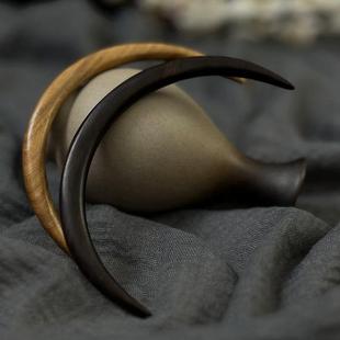 黑檀木发簪上玄月古风高级感木簪子盘发中式日常简约现代国风头饰