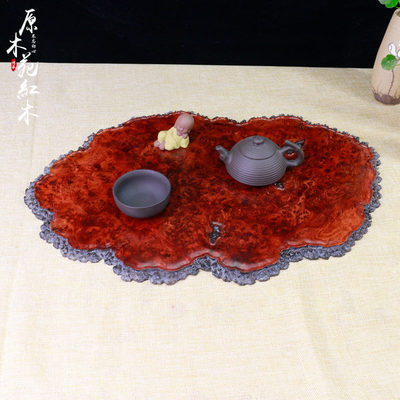 花梨木瘿木瘤实木茶盘红木根雕随形微型盆景底座中式装饰花器木托